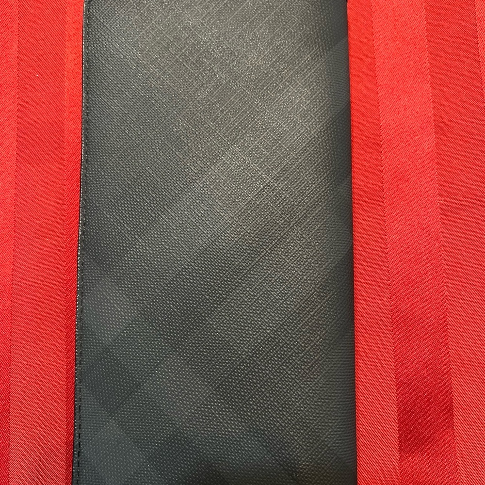 Burberry London Check and Leather Continental Wallet Dark Charcoal -